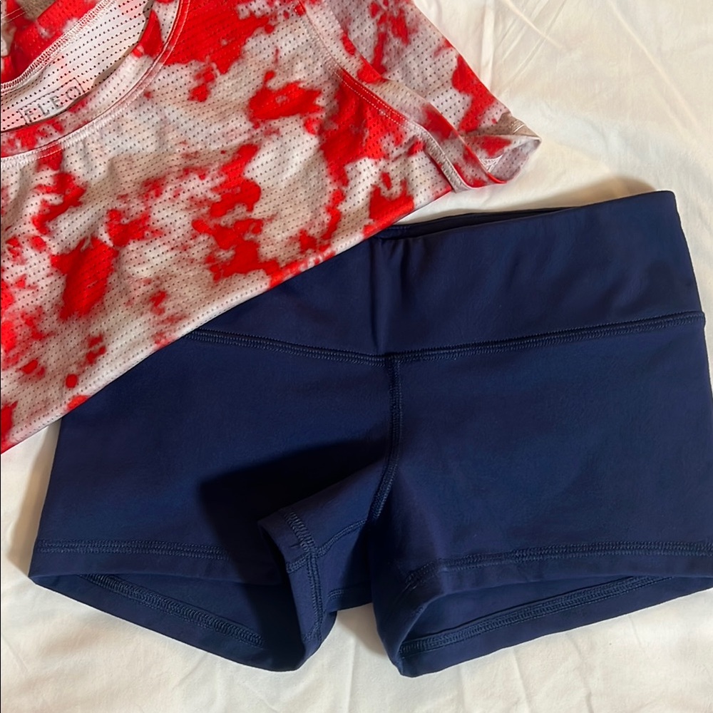 Fleo Navy Blue Athletic Shorts